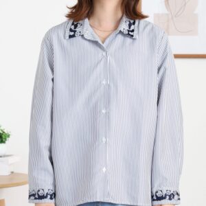 パンダ刺繍シャツ