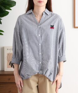 ワンポイント刺しゅうデザインシャツ