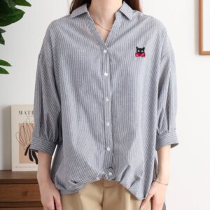 ワンポイント刺しゅうデザインシャツ