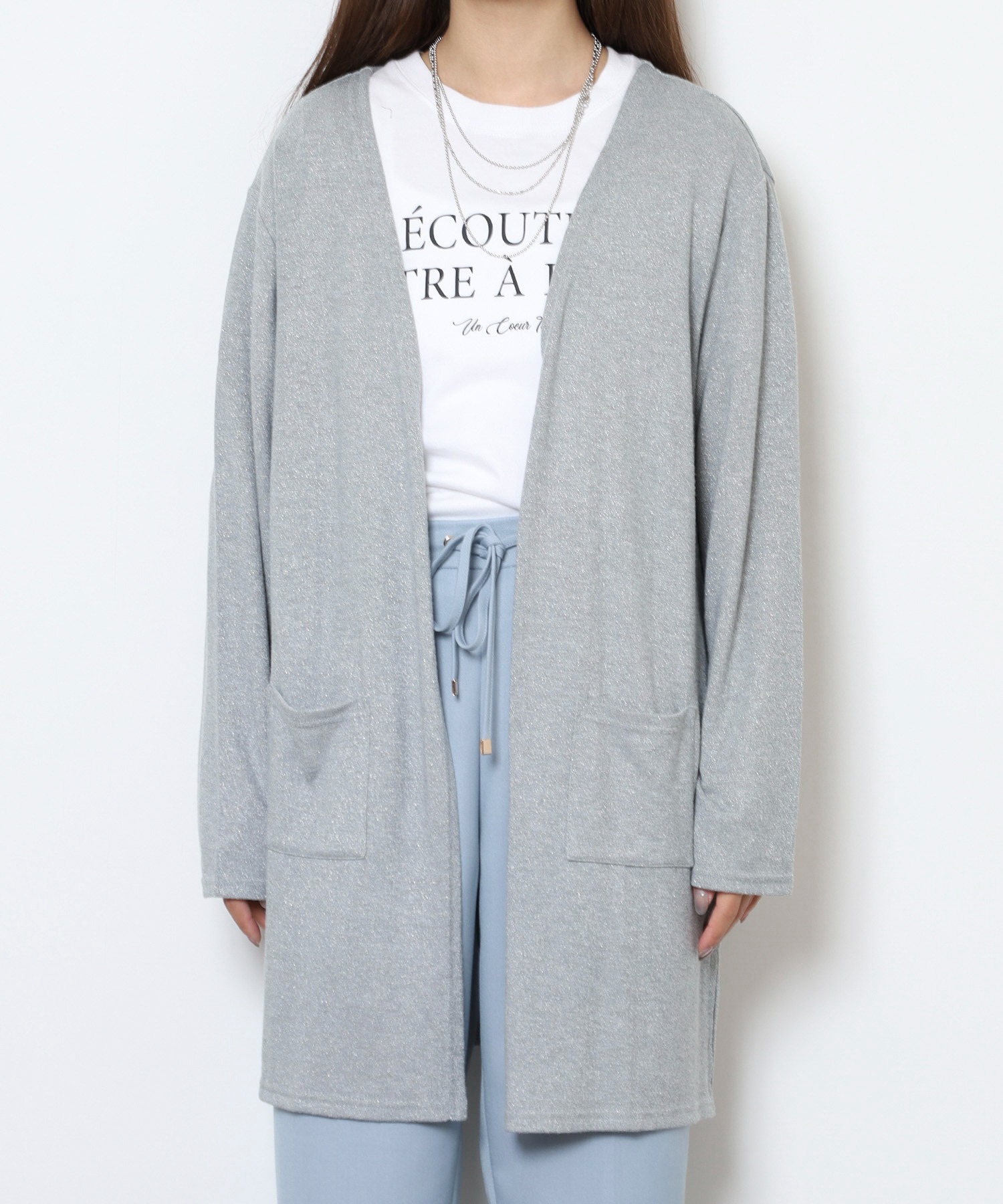 ラメカーディガン