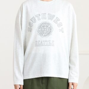 ステッチ刺繍　長袖Tシャツ