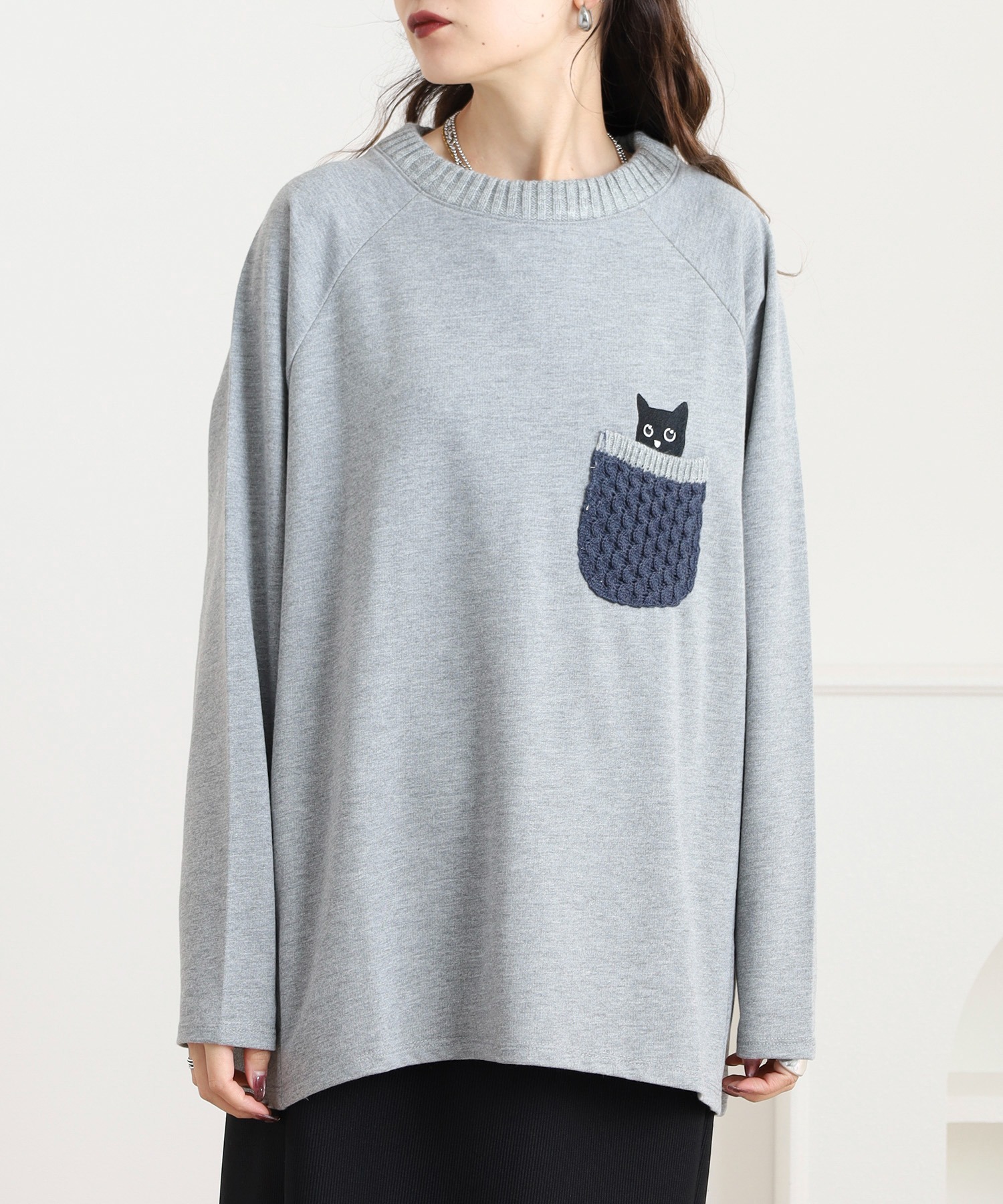 ニットポケットプルオーバー