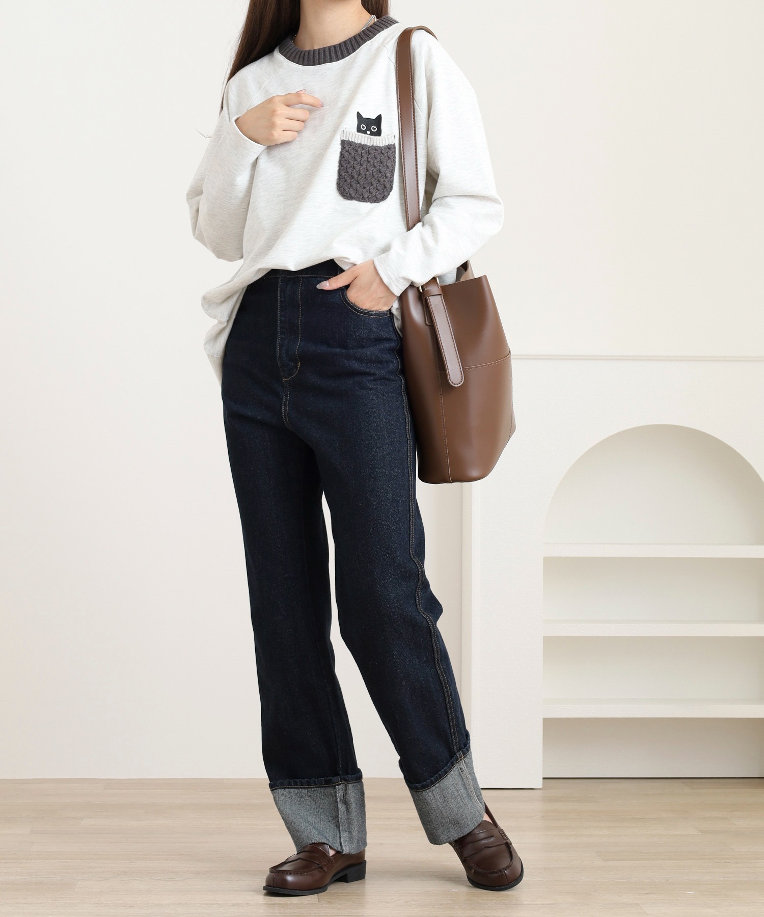 ニットポケットプルオーバー - 画像 (5)