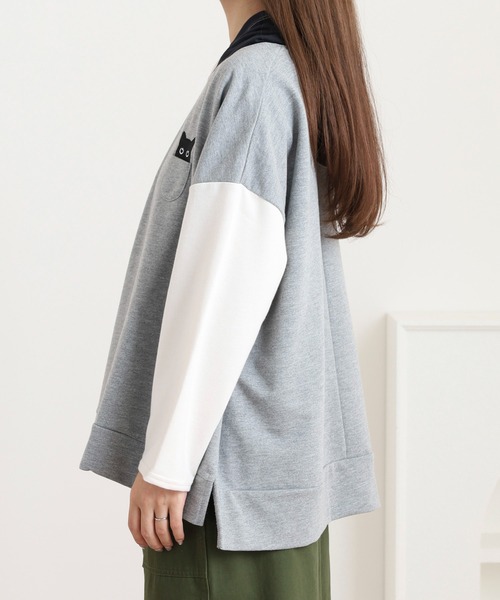 覗きネコ 刺繍ポケット付きプルパーカー - 画像 (12)