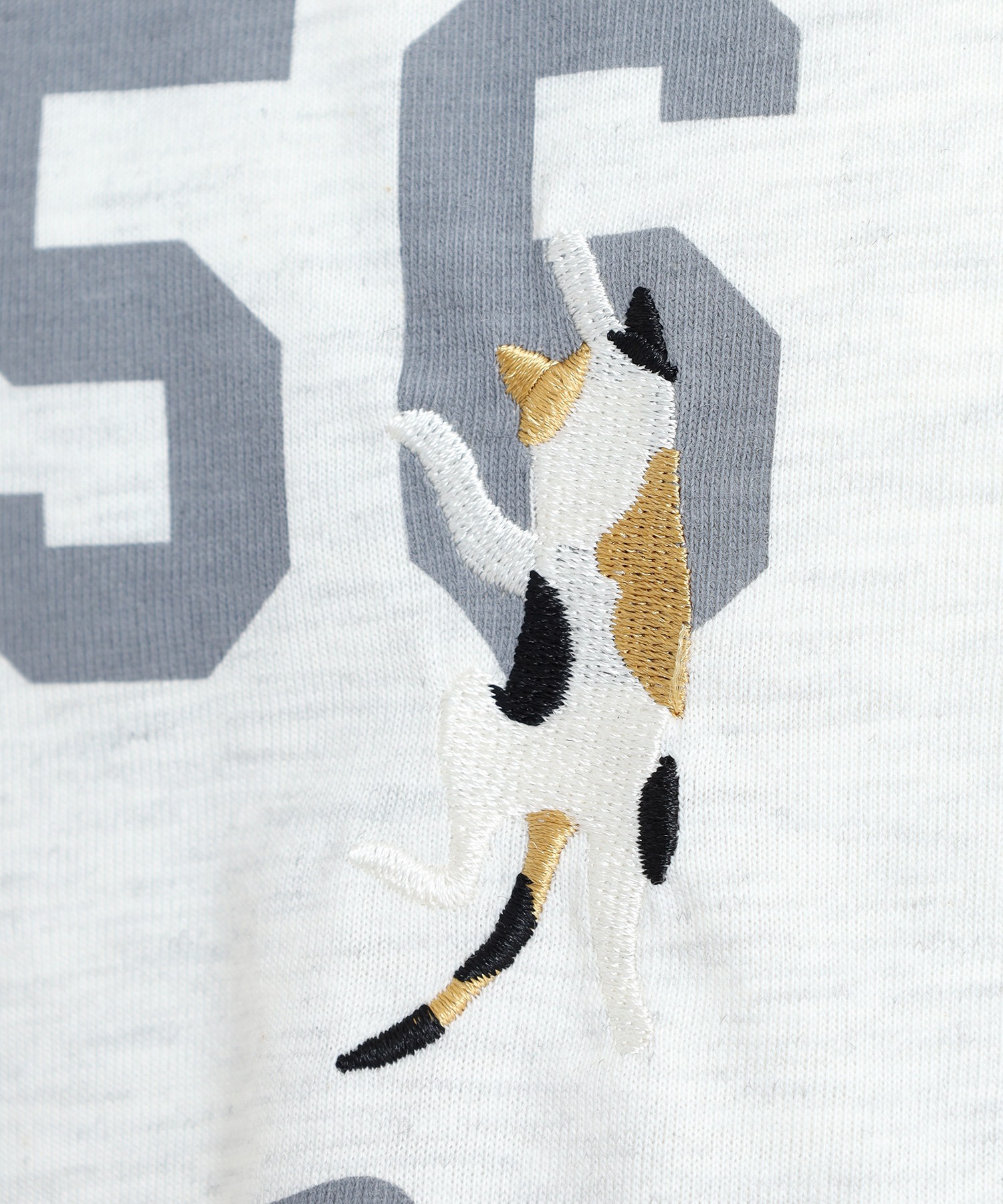 プリント+刺繍 長袖Tシャツ - 画像 (6)