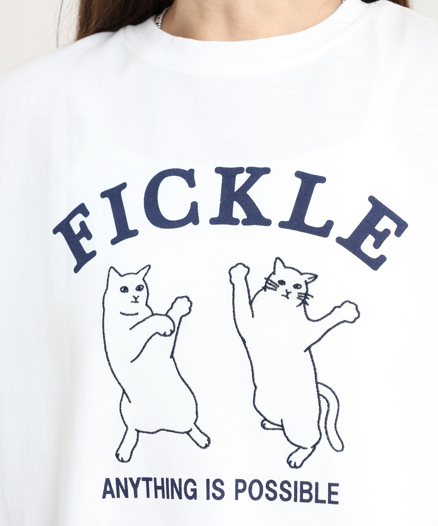 プリント+刺繍 長袖Tシャツ - 画像 (5)