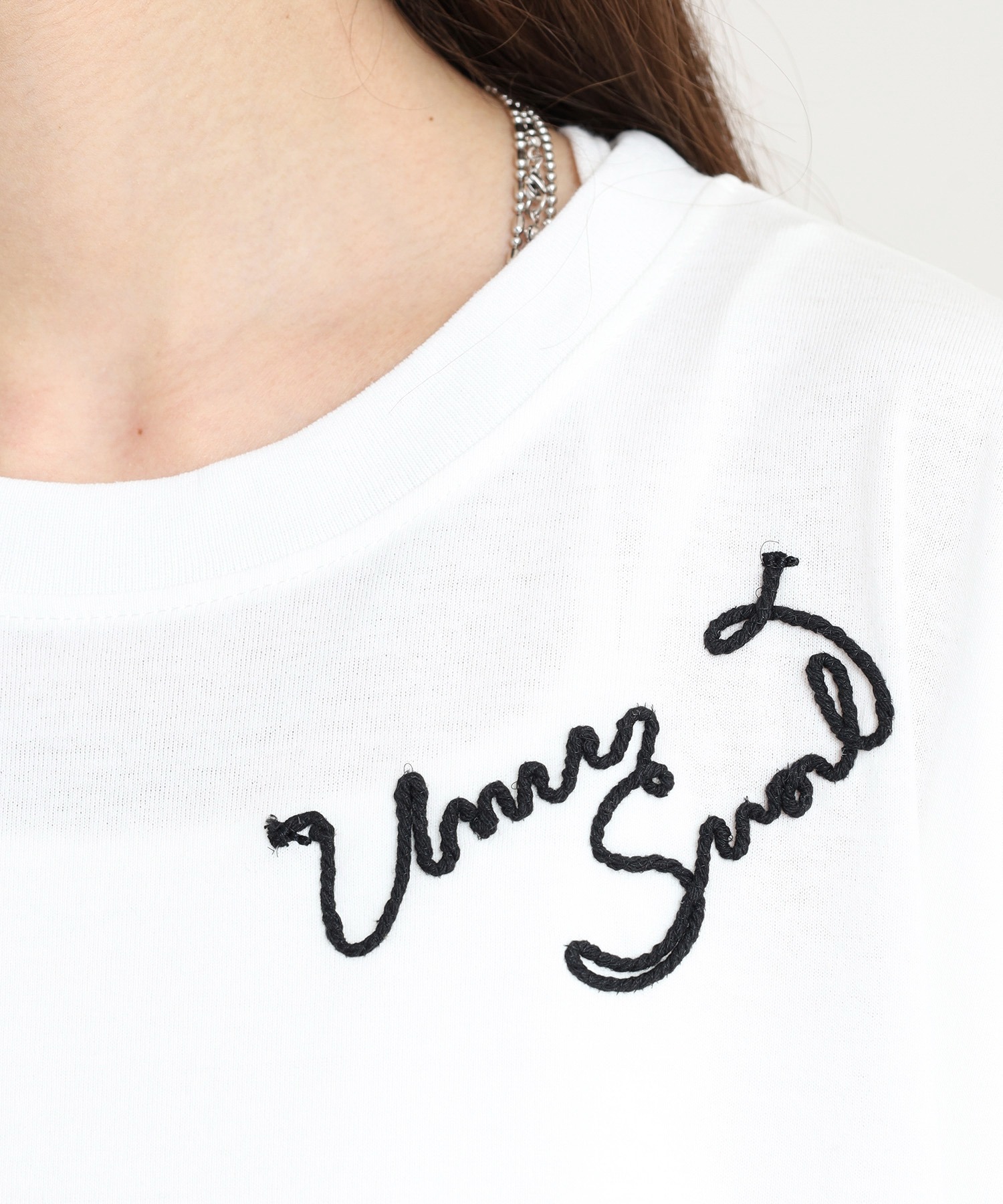 裾ドロストコード刺繍 長袖プルオーバー - 画像 (6)