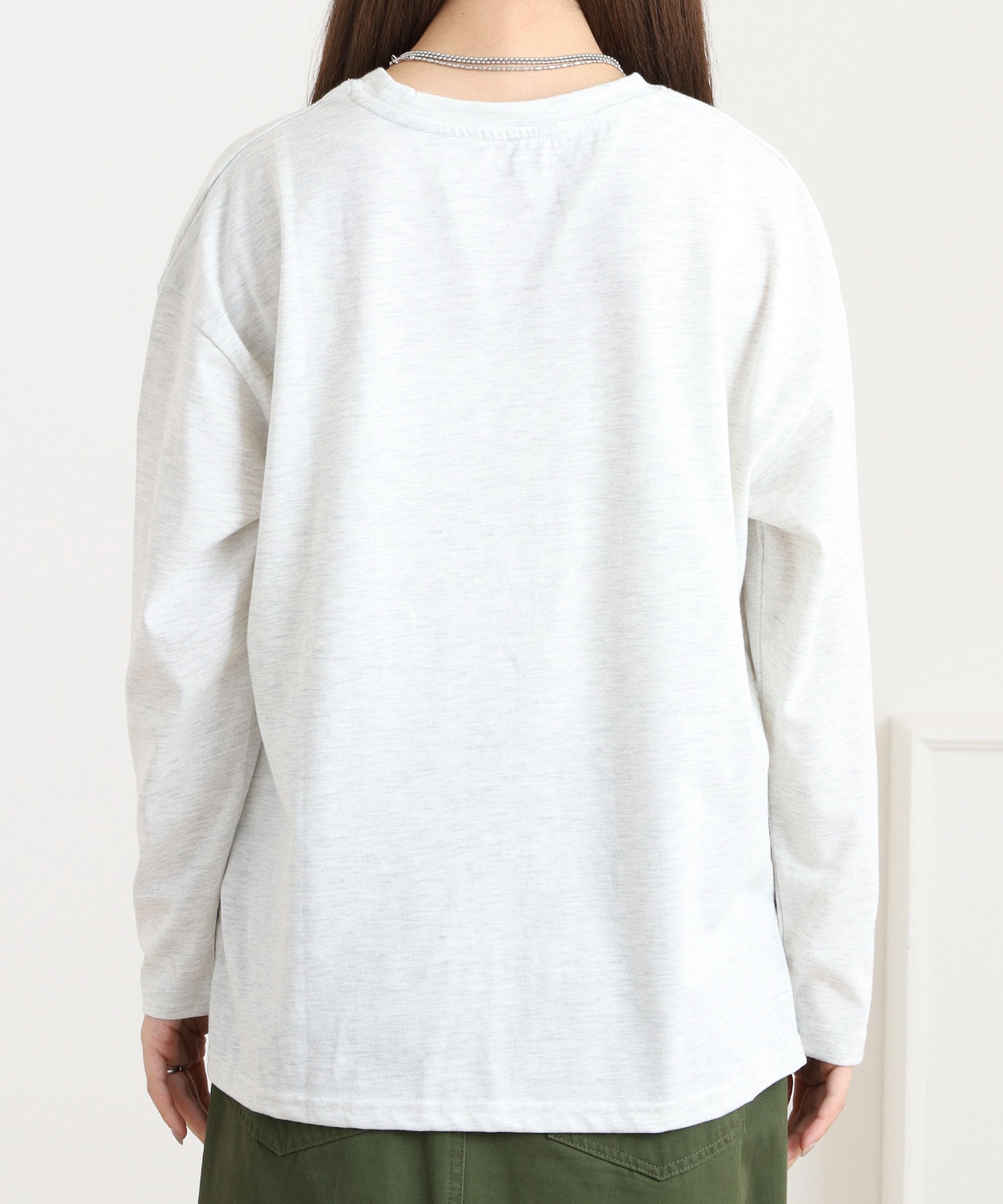 プリント+刺繍 長袖Tシャツ - 画像 (10)