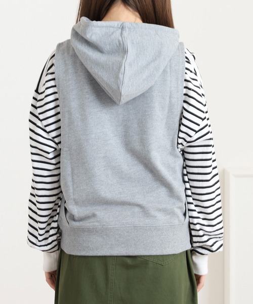 フード付きベスト たき火ネコ刺繍 - 画像 (11)