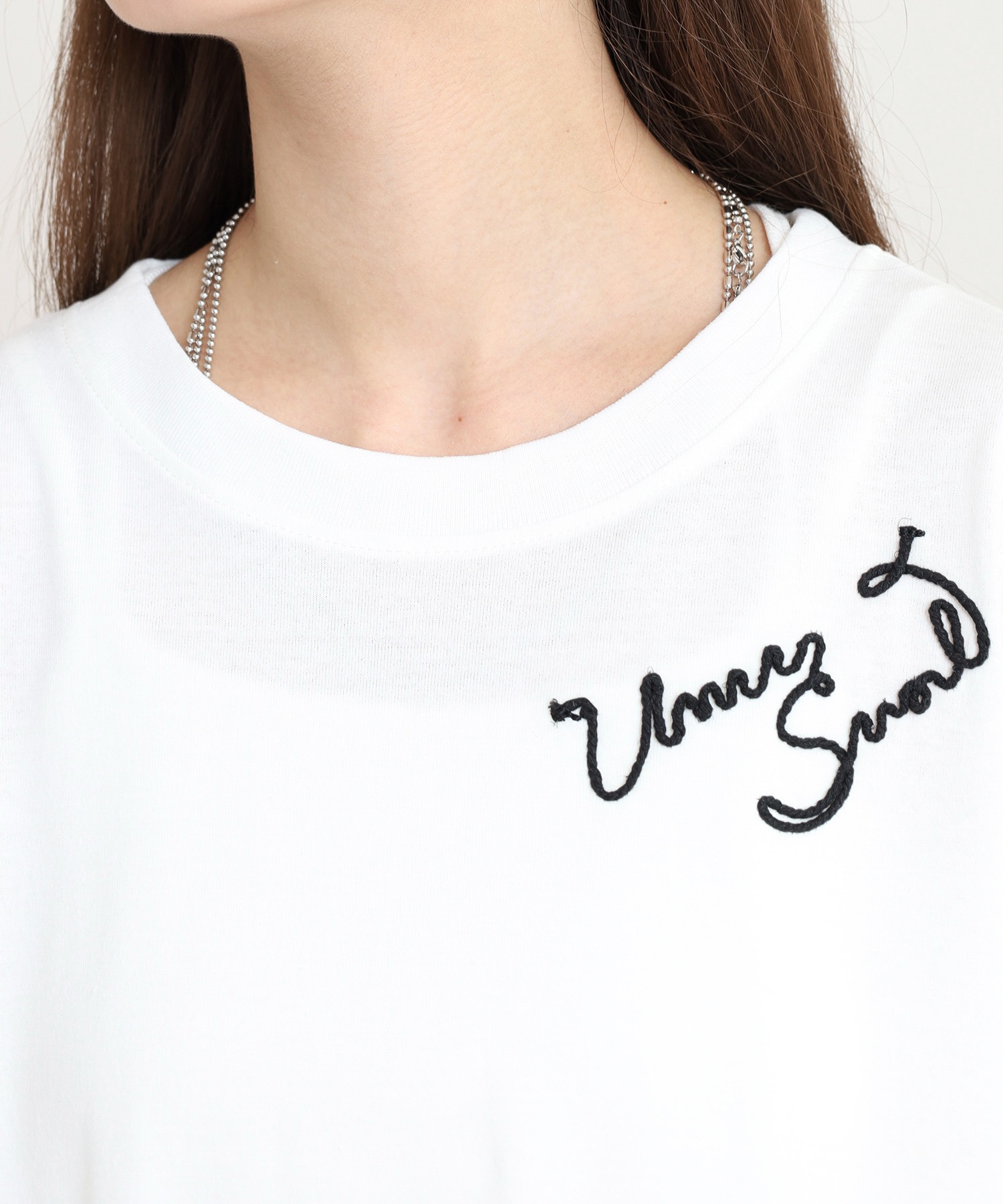 裾ドロストコード刺繍 長袖プルオーバー - 画像 (5)