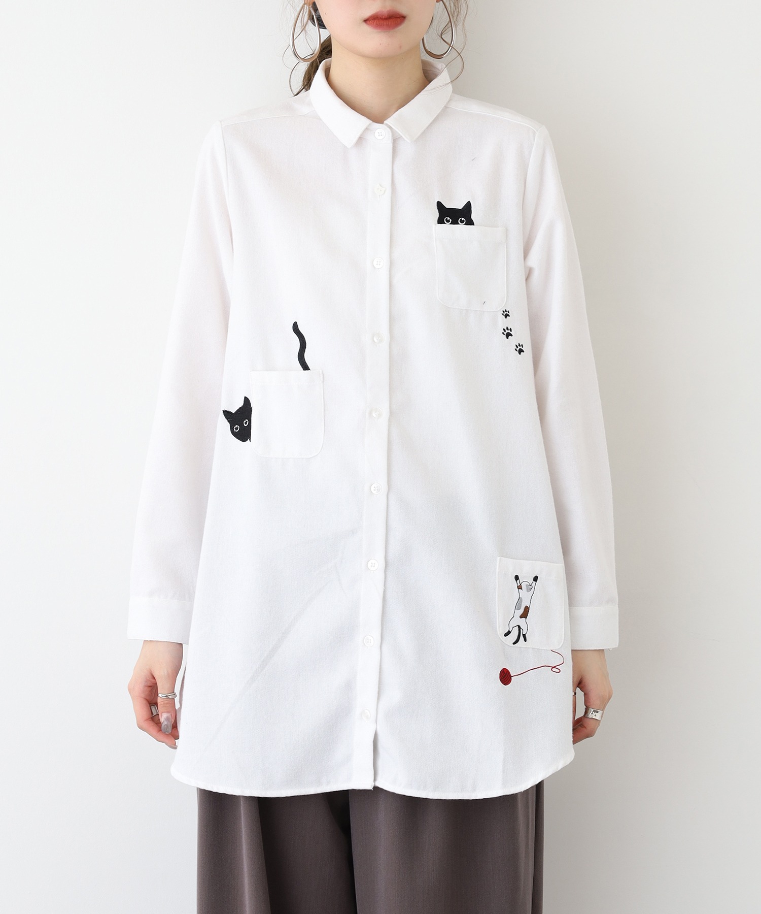 ねこだらけシャツチュニック