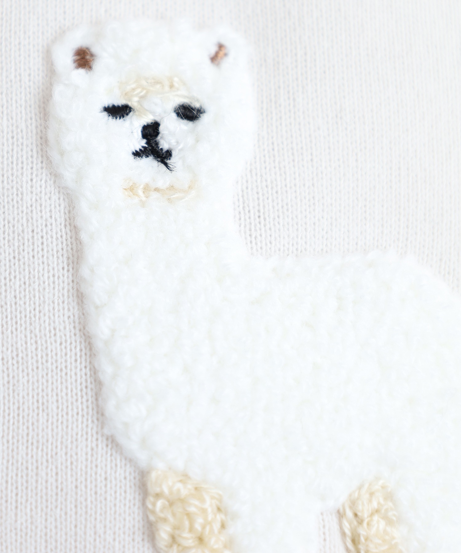 ワンポイントサガラ刺繍クルーネックプルオーバー 長袖 アルパカ - 画像 (12)