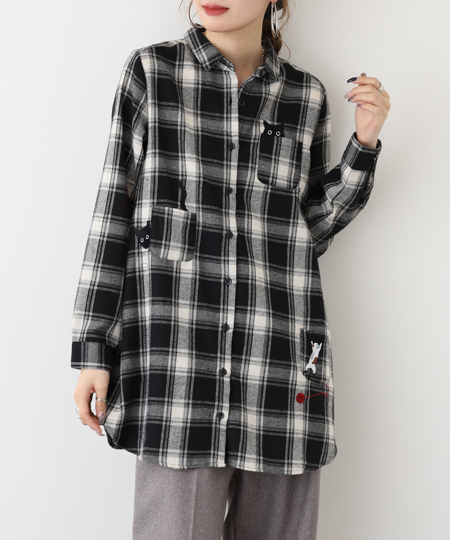 ねこだらけシャツチュニック - 画像 (11)