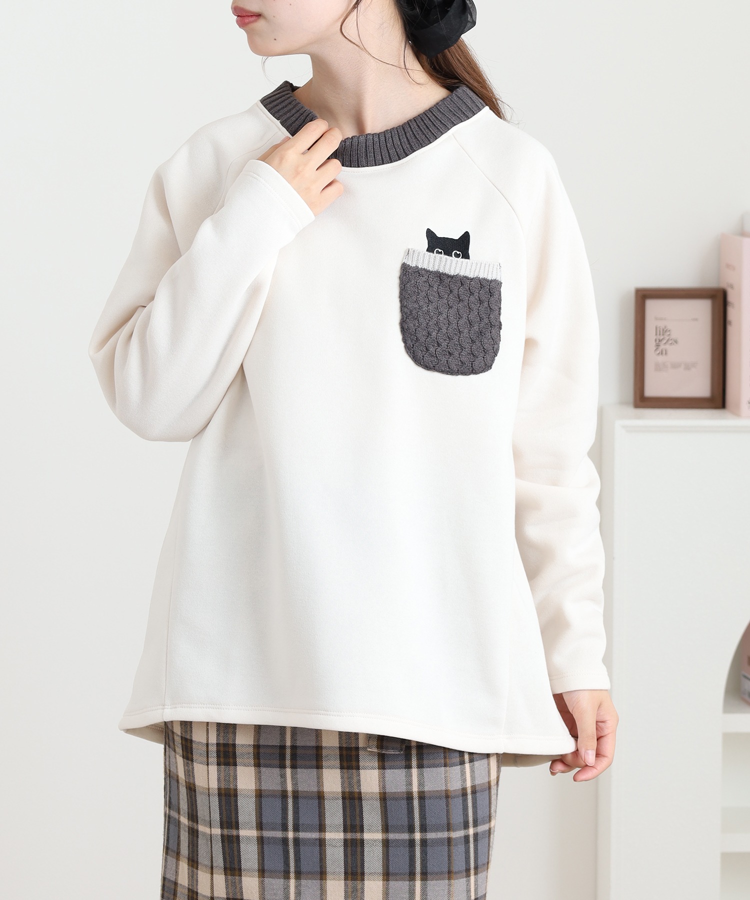 ニットポケットプルオーバー 長袖 - 画像 (2)