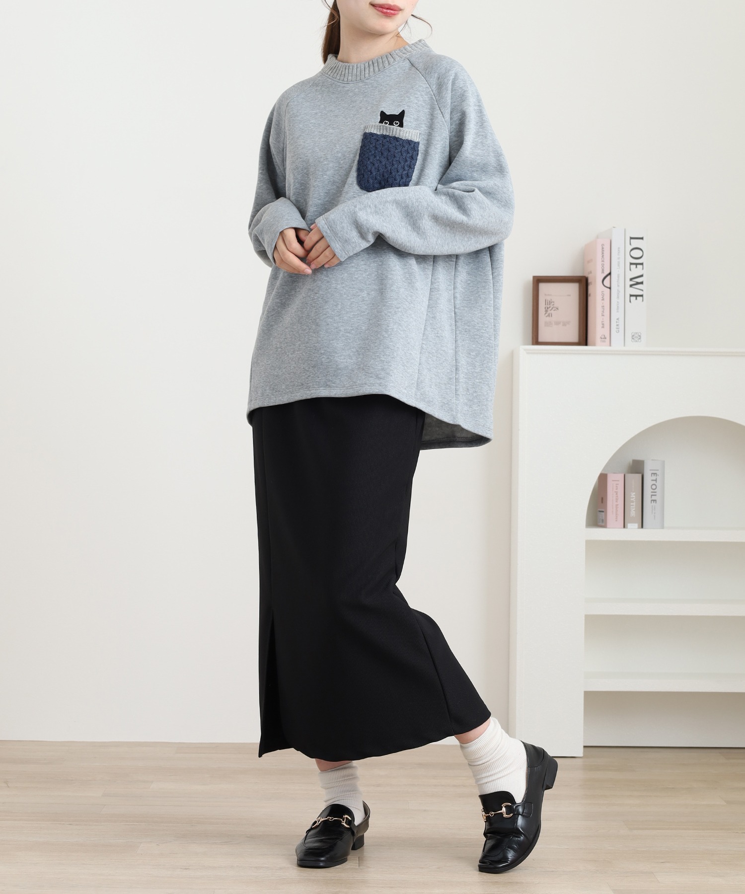 ニットポケットプルオーバー 長袖 - 画像 (5)