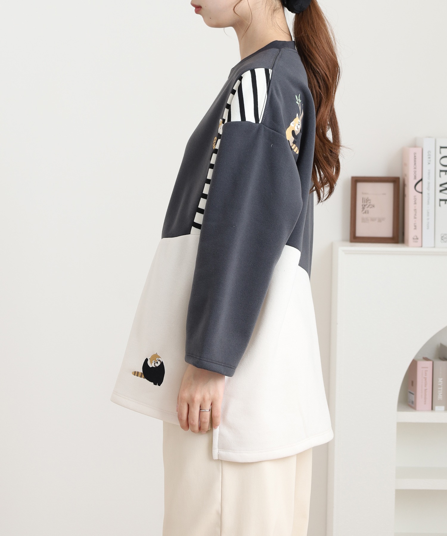 配色切替長袖プルオーバー - 画像 (8)