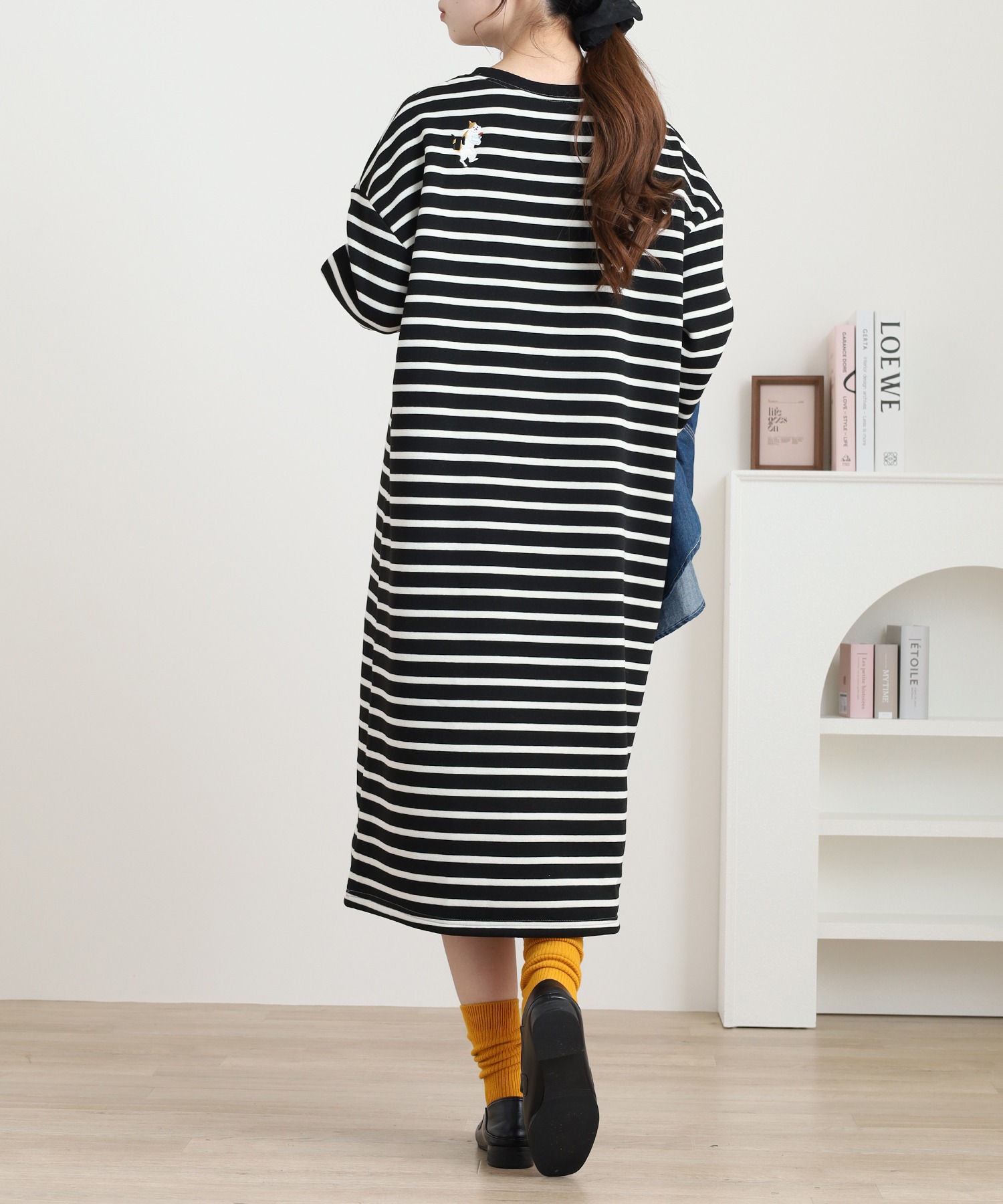 配色ステッチポケット刺繍ワンピース - 画像 (10)