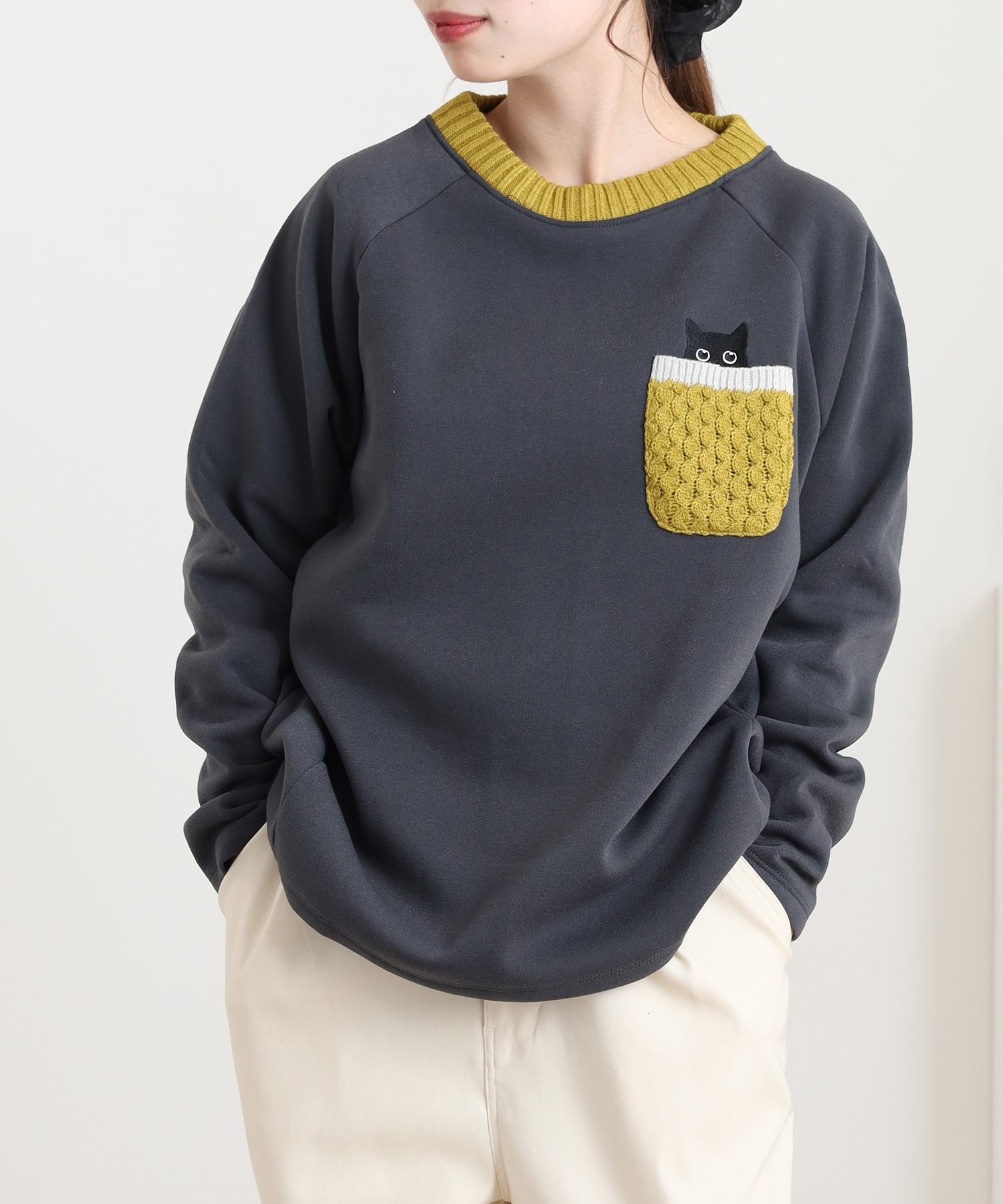 ニットポケットプルオーバー 長袖 - 画像 (6)