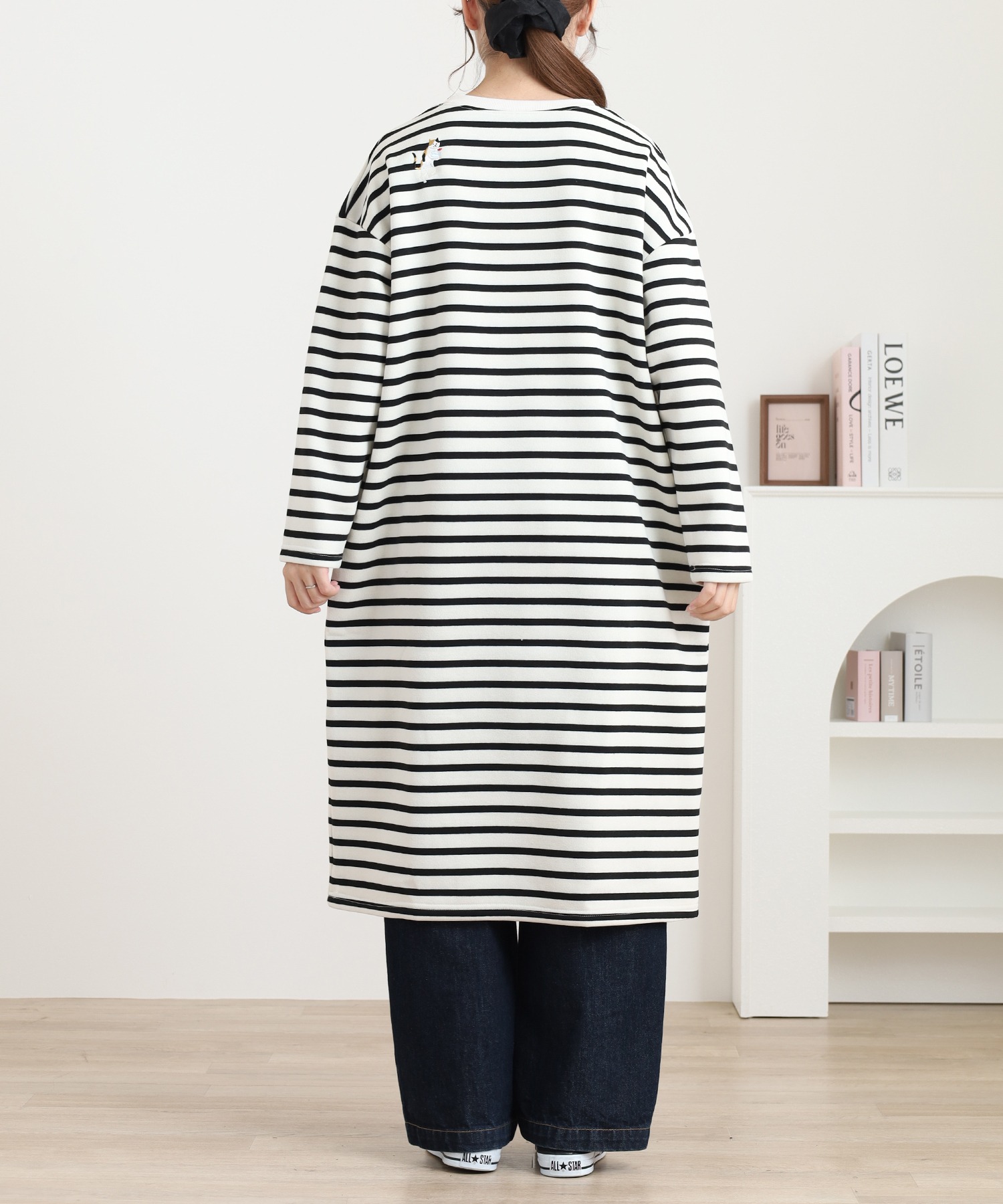 配色ステッチポケット刺繍ワンピース - 画像 (12)