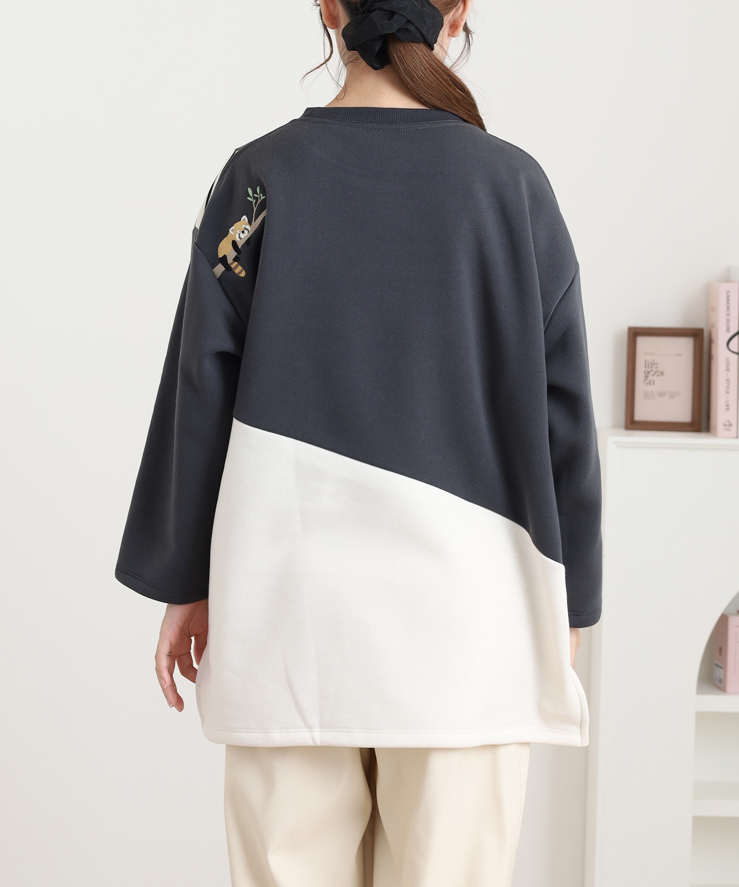 配色切替長袖プルオーバー - 画像 (9)