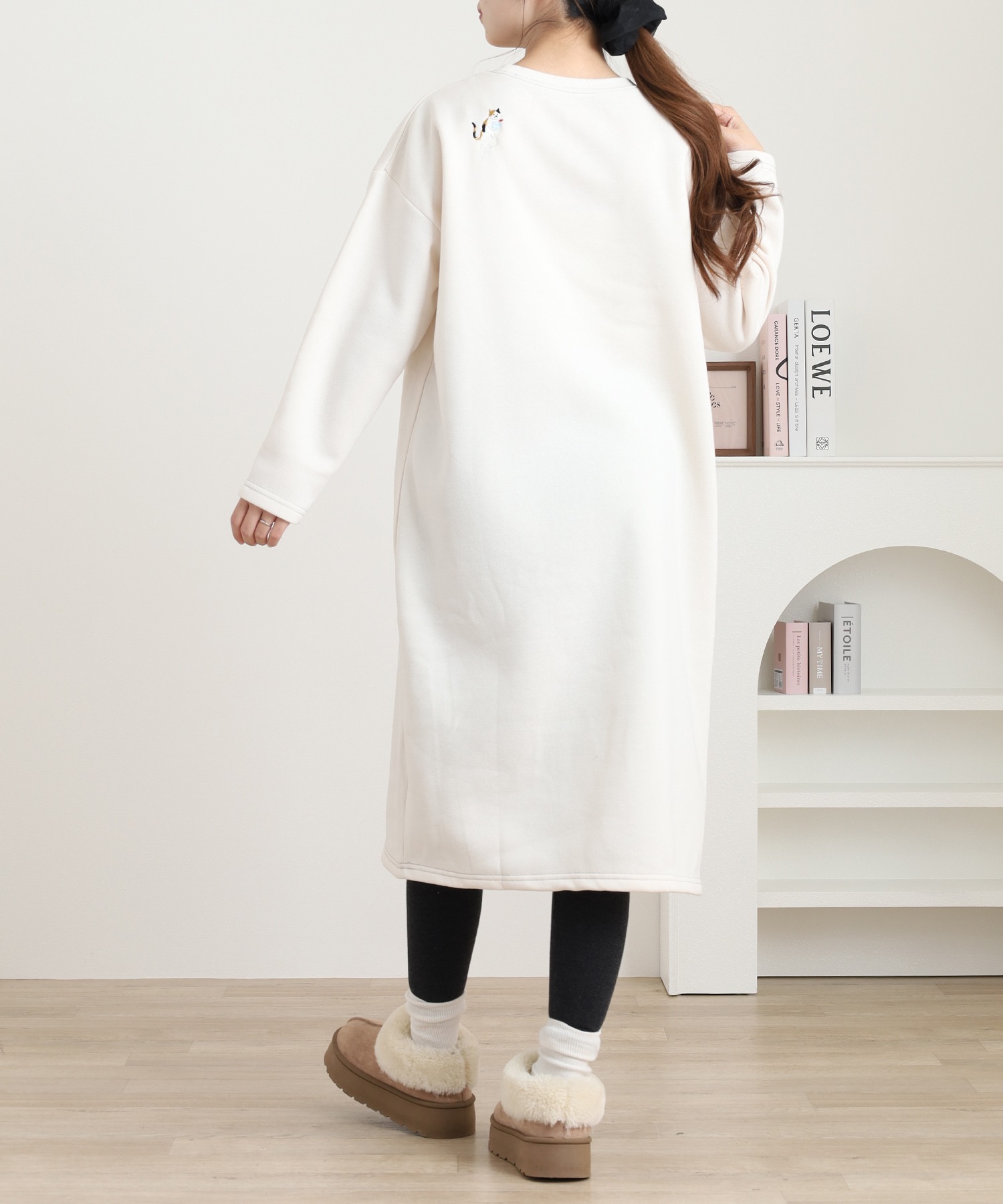 配色ステッチポケット刺繍ワンピース - 画像 (4)