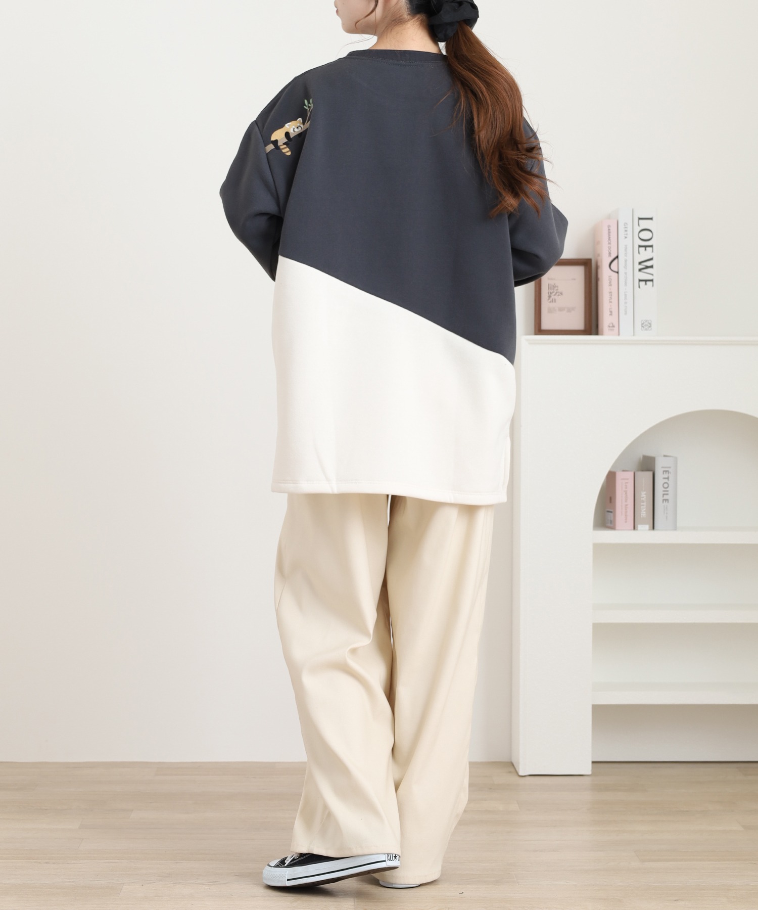 配色切替長袖プルオーバー - 画像 (7)