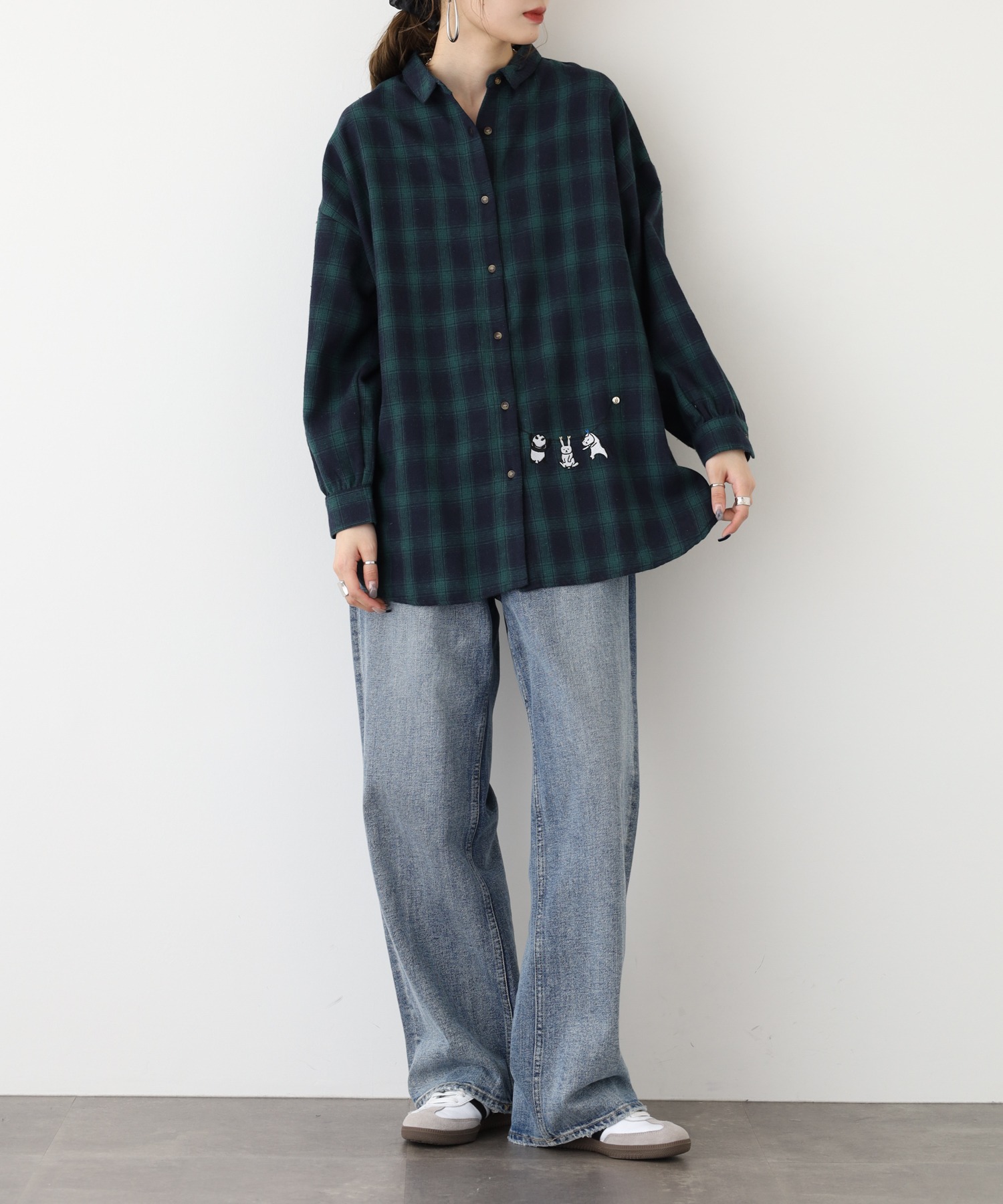 アニマル刺繍ビッグシャツ - 画像 (7)