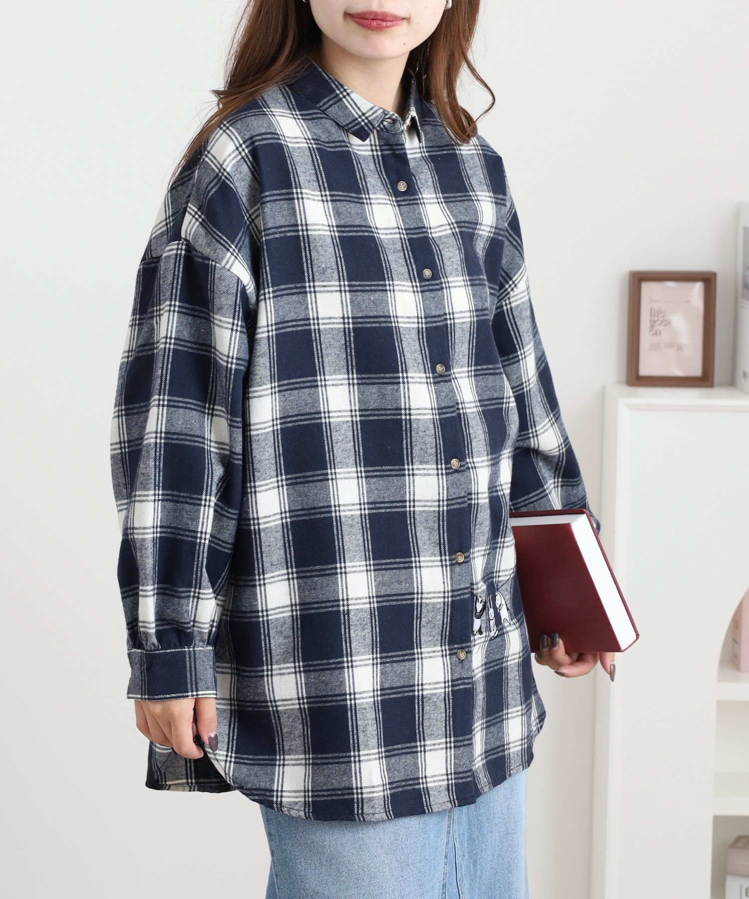 アニマル刺繍ビッグシャツ - 画像 (2)