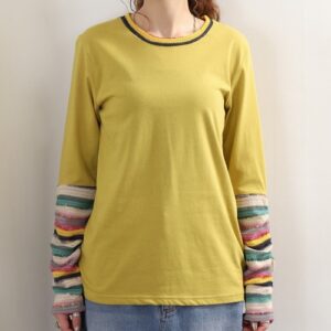 袖ＪＱ切替プルオーバー 長袖Tシャツ