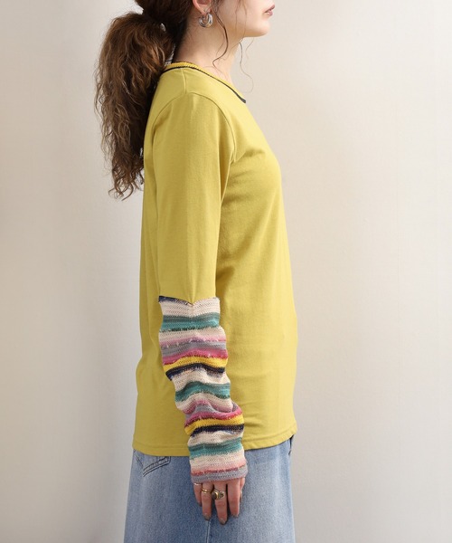 袖JQ切替プルオーバー 長袖Tシャツ - 画像 (8)