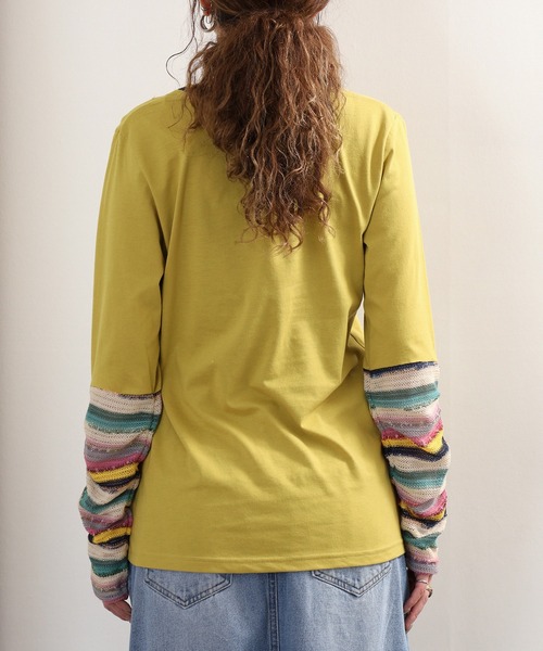 袖JQ切替プルオーバー 長袖Tシャツ - 画像 (9)