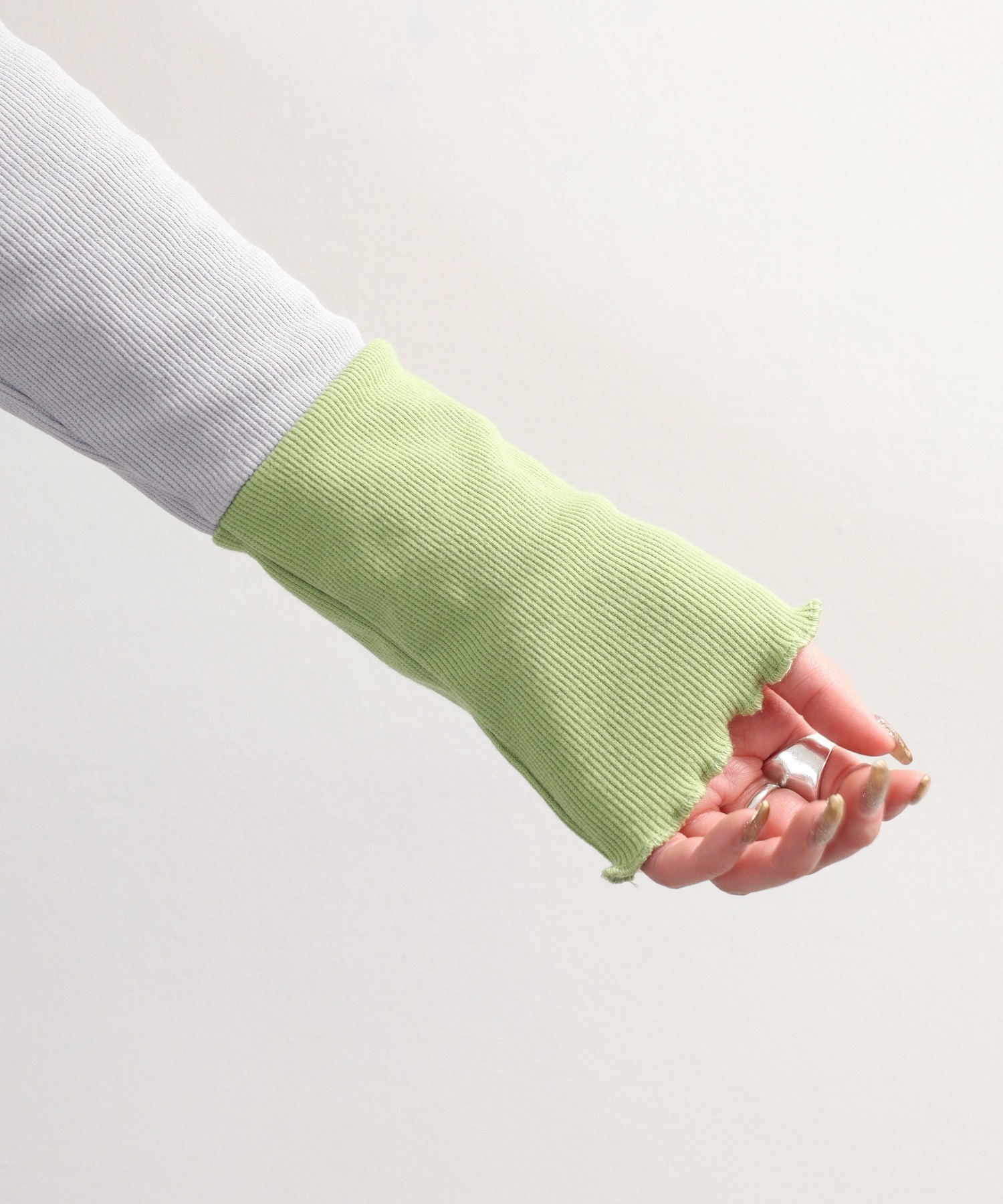 袖配色切替ボトルネックTシャツ 長袖 - 画像 (9)